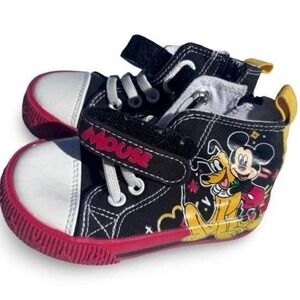 Disney Jr. MICKEY MOUSE & PLUTO Toddler Kids Hi-Top Shoes Size 5